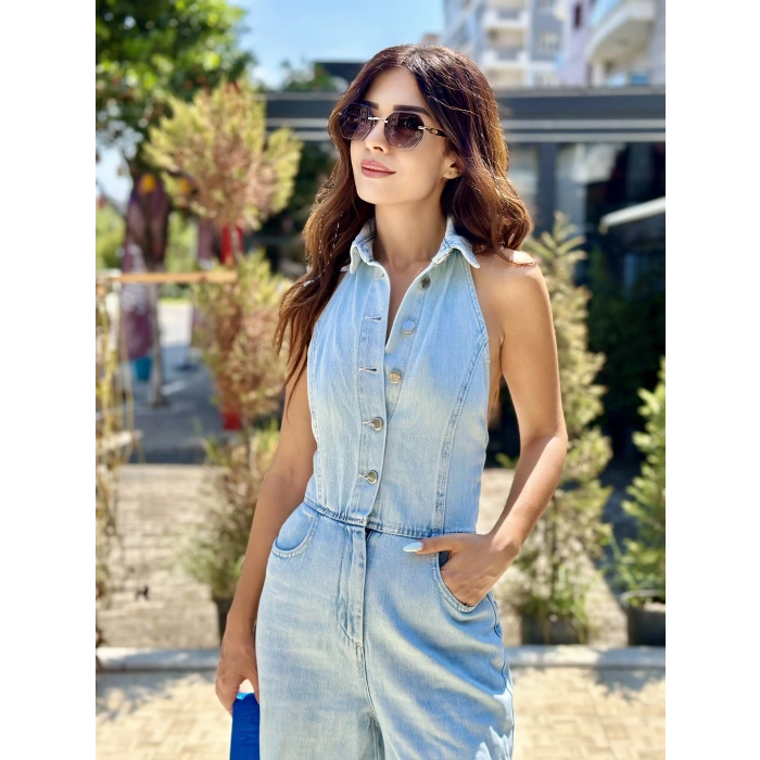 SIRT DEKOLTELİ JEAN TULUM