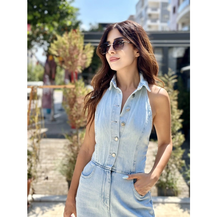 SIRT DEKOLTELİ JEAN TULUM