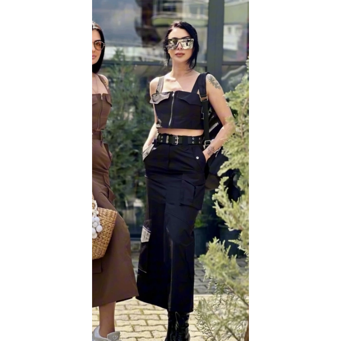 SİYAH BÜSTİYER CROP