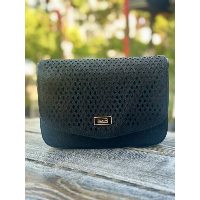 SİYAH LAZER KESİM ÇANTA