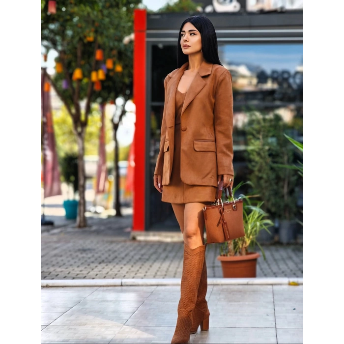 TABA SÜET BLAZER CEKET
