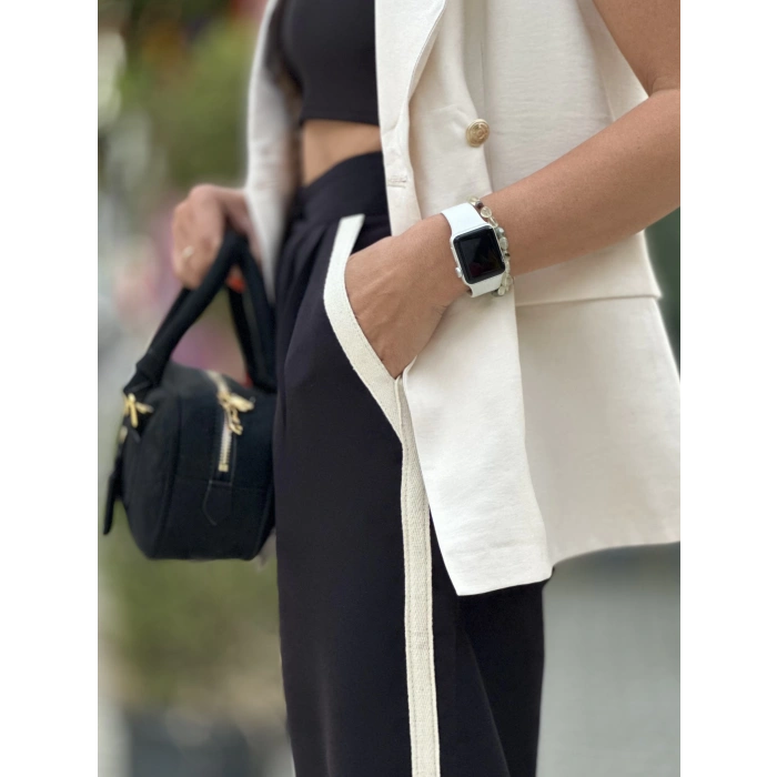 TAŞ RENGİ UZUN YELEK