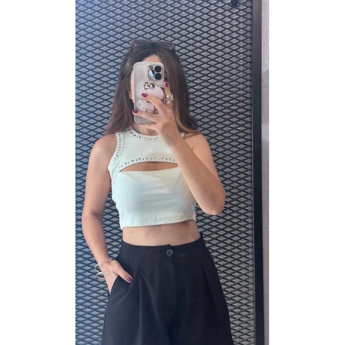 TAŞLI CROP TOP