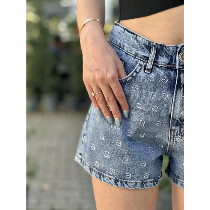 TAŞLI JEAN ŞORT