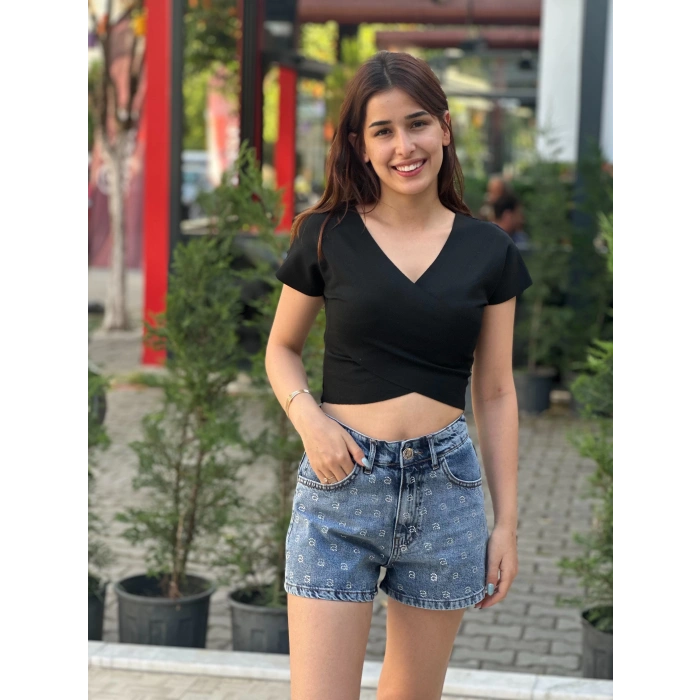 TAŞLI JEAN ŞORT