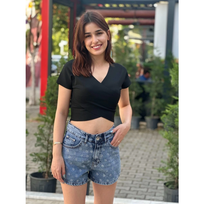 TAŞLI JEAN ŞORT