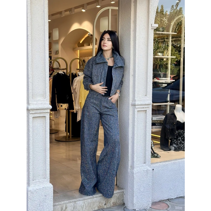 TAŞLI TASARIM JEAN CEKET ITS