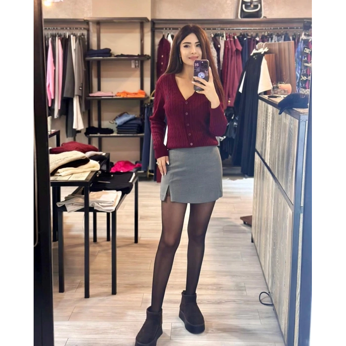 TRİKO SAÇ ÖRGÜLÜ HIRKA