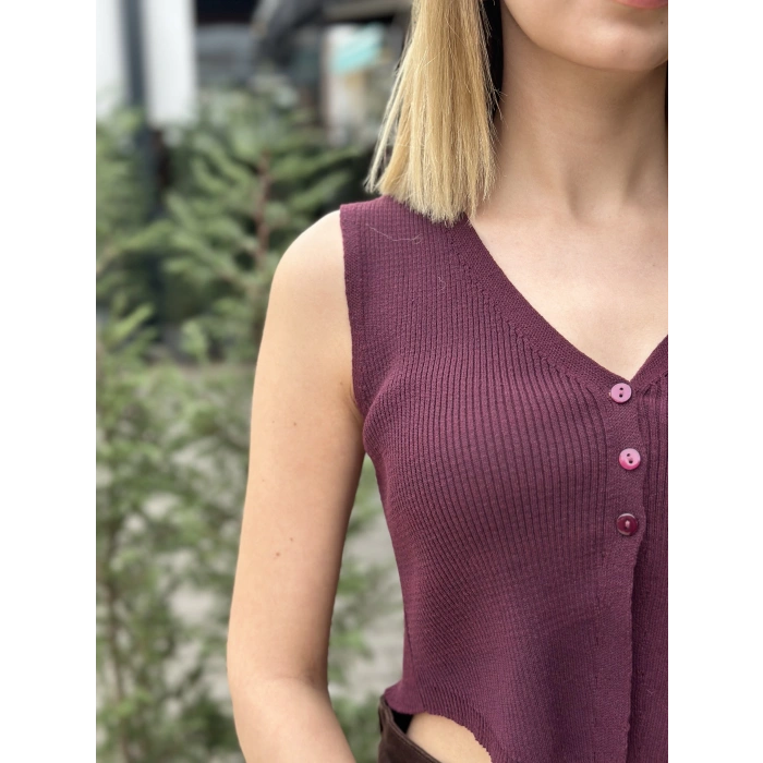 TRİKO YELEK BORDO