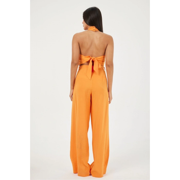 TURUNCU BOYUNDAN BAĞLAMALI CROP