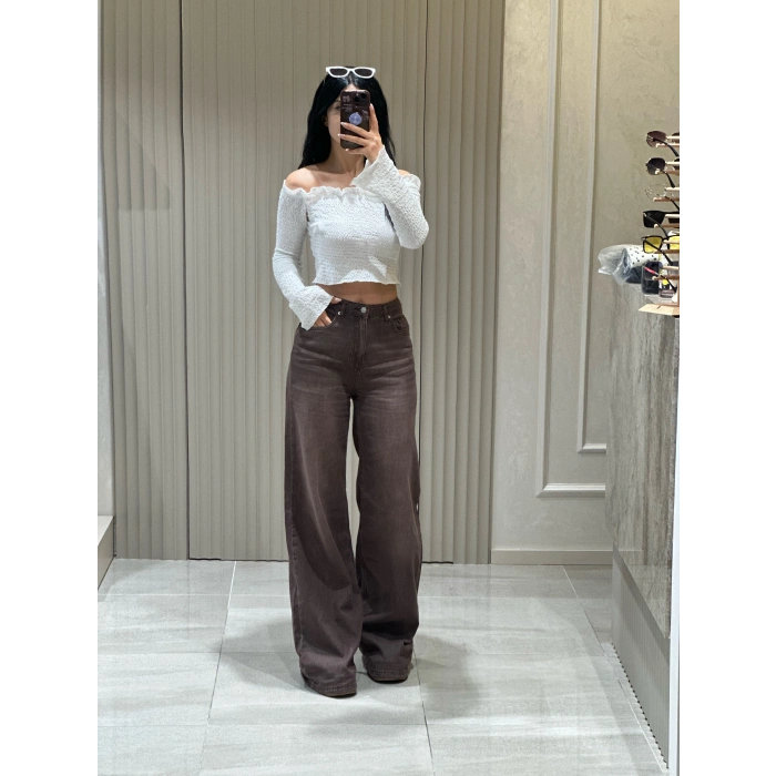 UZUN KOLLU KAYIK YAKA BLUZ LFN