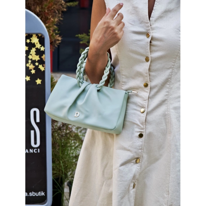 V YAKA LİKRALI ELBİSE