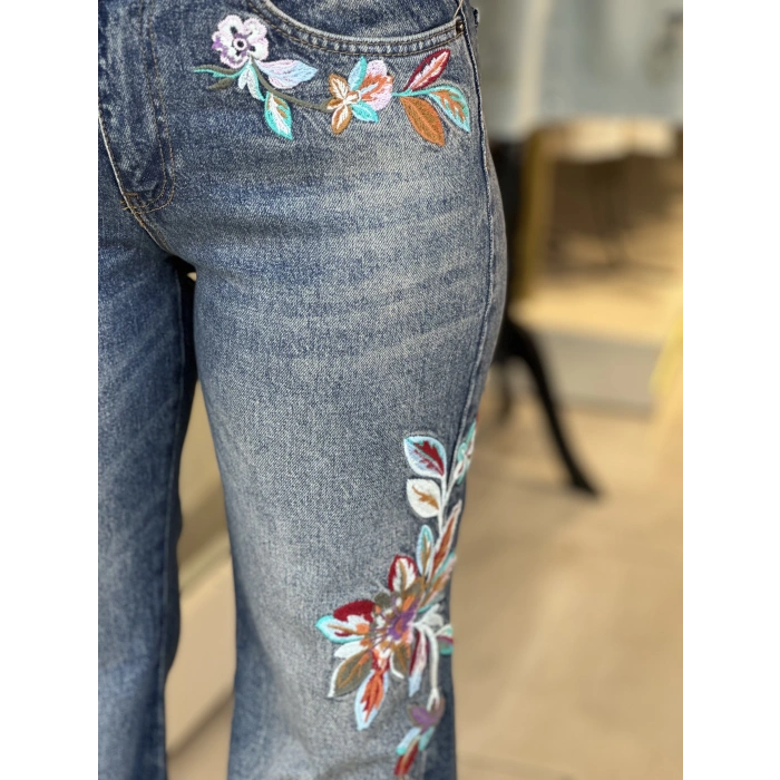 YANI NAKIŞLI JEAN PANTOLON İTS