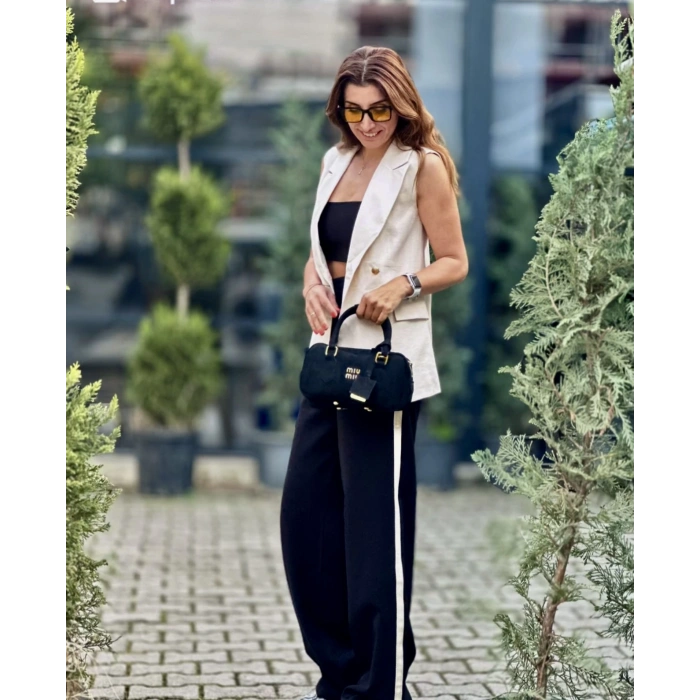 YANI ŞERİTLİ PANTOLON