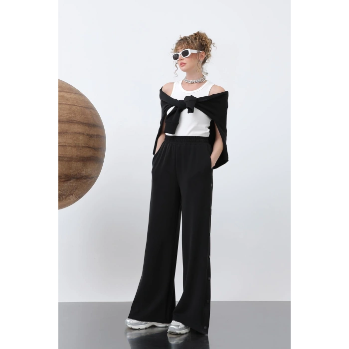 YANLARI ÇITÇITLI MODAL PANTOLON