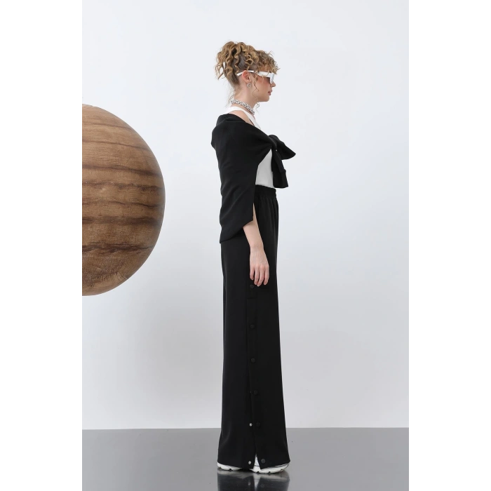 YANLARI ÇITÇITLI MODAL PANTOLON