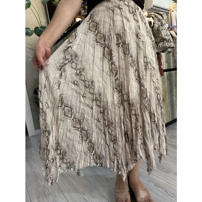 YILAN DESENLİ ŞİFON ETEK