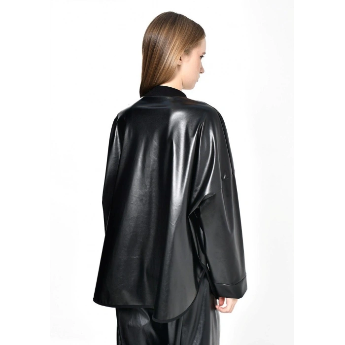 YILDIZ DETAY DERİ CEKET