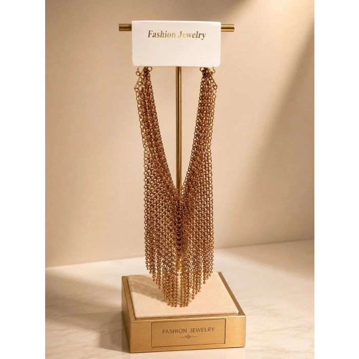 ZİNCİRLİ KOLYE GÜMÜŞ VE GOLD RENK