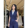 GÖMLEK DETAY LACİVERT TAKIM