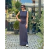 ANTRASİT SIRT DEKOLTE ELBİSE