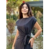 BAĞLAMA DETAY TENSEL KUMAŞ ELBİSE
