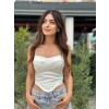 BEYAZ SIRTI BAĞLAMALI BUSTİYER