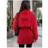 IŞILTILI KIRMIZI TRENCHCOAT NX