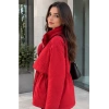 IŞILTILI KIRMIZI TRENCHCOAT NX