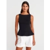 KAYIK YAKA PEPLUM TOP
