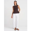 KAYIK YAKA PEPLUM TOP