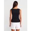 KAYIK YAKA PEPLUM TOP