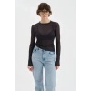 LACİVERT TRASPARAN BLUZ W3