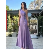 LİLA TEK OMUZ ELBİSE