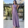 LİLA TEK OMUZ ELBİSE