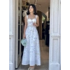 MAVİ KUŞLU ELBİSE