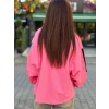 PEMBE ÖRGÜ GARNİLİ SWEATSHİRT