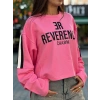 PEMBE ÖRGÜ GARNİLİ SWEATSHİRT