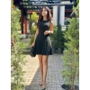PİLELİ ETEKLİ SİYAH ELBİSE