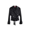 SATEN DOKULU KISA TRENCHCOAT