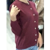 SİMLİ UZUN KOLLU BORDO HIRKA