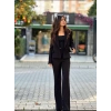 SİYAH BEL KEMER DETAYLI PANTOLON CEKET TAKIM