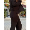 SİYAH BEL KEMER DETAYLI PANTOLON CEKET TAKIM