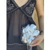 TAŞ İŞLEMELİ ŞİFON BLUZ