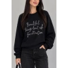 TASARIM SİYAH SWEATSHİRT W3