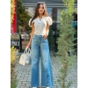 YANLARI ÇİÇEK DETAY JEAN PANTOLON