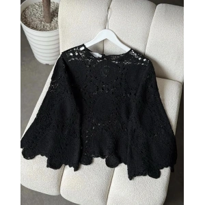 SİYAH ÖRME BLUZ