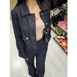 LACİVERT BOL PAÇA JEAN TAKIM