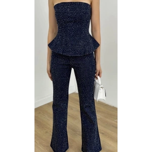 TAŞLI JEAN BÜSTİYERLİ TAKIM