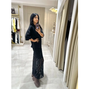 SİYAH TÜL ETEK TİŞÖRT TAKIM